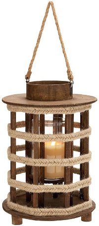 20 Inch Hanging Wood Lantern