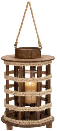 24 Inch Hanging Wood Lantern