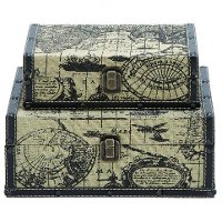 11 Inch Wood Map Box