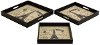 12 Inch Leather and Wood Eiffel Tower Tray