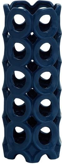 Medium Blue Ceramic Vase