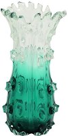 Clear Blue Glass Vase