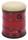 18 Inch Red Metal Stool