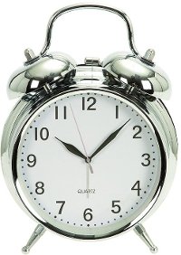 Metal and Chrome Table Clock
