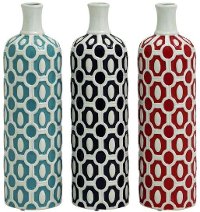Assorted 18 Inch Ceramic Vase With Bold Pattern