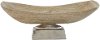 Rectangular Mango Wood Bowl on Aluminum Stand