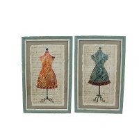 Assorted Scrolled Dress Forms Framed Wall Art