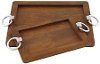 18 Inch Wood Tray with Handles