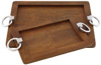 18 Inch Wood Tray with Handles