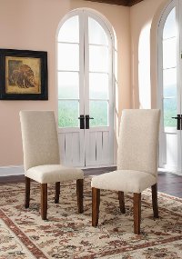 Upholstered Parsons Chair Pair - Carson Forge