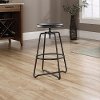 Black Metal Counter Stool - Carson Forge-1