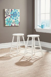 White 24 Inch Counter Stool (Set of 2) - Cottage Road