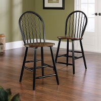Black Counter Stool Pair - Edge Water
