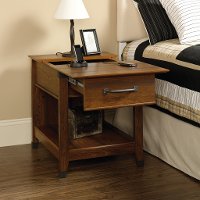 Cherry 1-Drawer Nightstand - Carson Forge -3