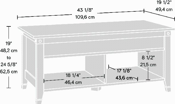 Black Lift Top Coffee Table - Edge Water-2