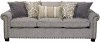 Jacqueline 96 Pewter Upholstered Sofa