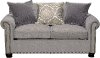 Jacqueline 70 Pewter Upholstered Loveseat