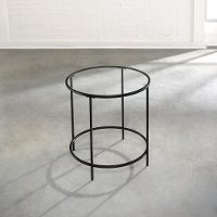 Black/ Glass Side Table - Harvy Park