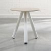 Arctic White Side Table - Soft Modern