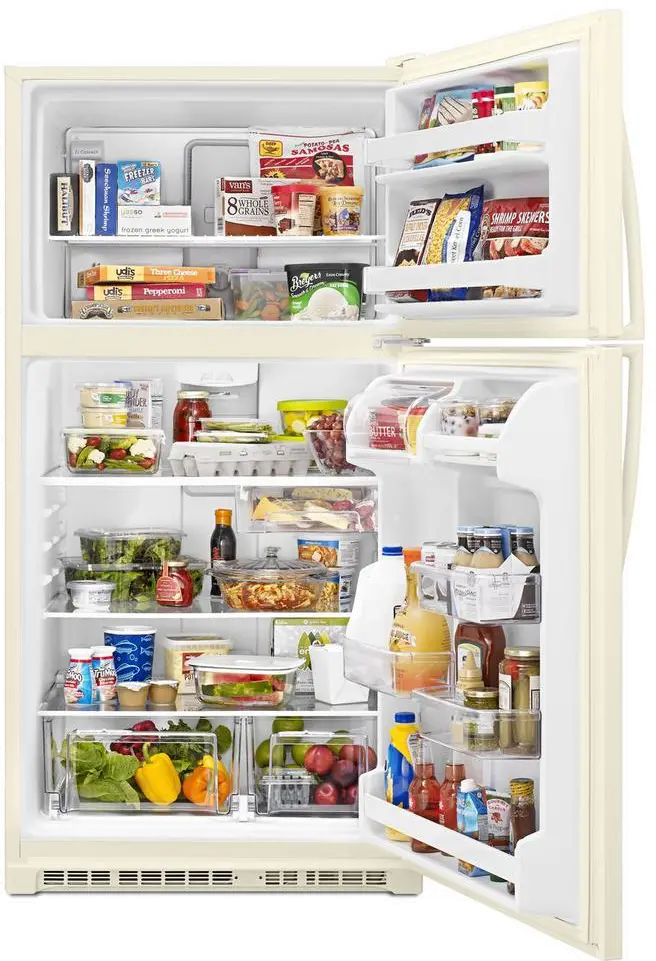 WRT311FZDT Whirlpool 20 cu ft Top Freezer Refrigerator - 33 W Biscuit-2