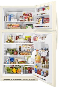 WRT311FZDT Whirlpool Top Freezer Refrigerator - 33 Inch Biscuit-2