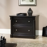 Black Oak 2 Drawer Lateral File Cabinet - Padillia