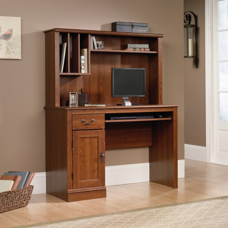 Planked Cherry Computer Desk With Hutch Camden County Rc