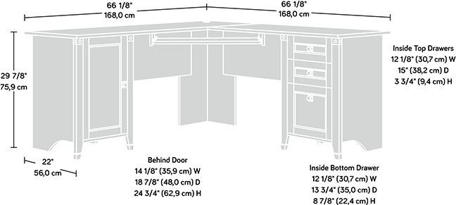 Cherry Corner Computer Desk - Carson Forge-3