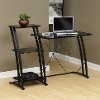 Black/Glass Tiered Desk - Deco