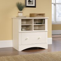Antiqued White Lateral File - Harbor View