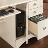 Antiqued White Computer Desk with Hutch - Harbor View -1