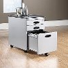 Silver/Black Mobile File Cabinet - Storage