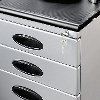Silver/Black Mobile File Cabinet - Storage-2