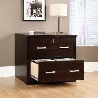 Dark Alder 2 Drawer Lateral File - Office Port-2