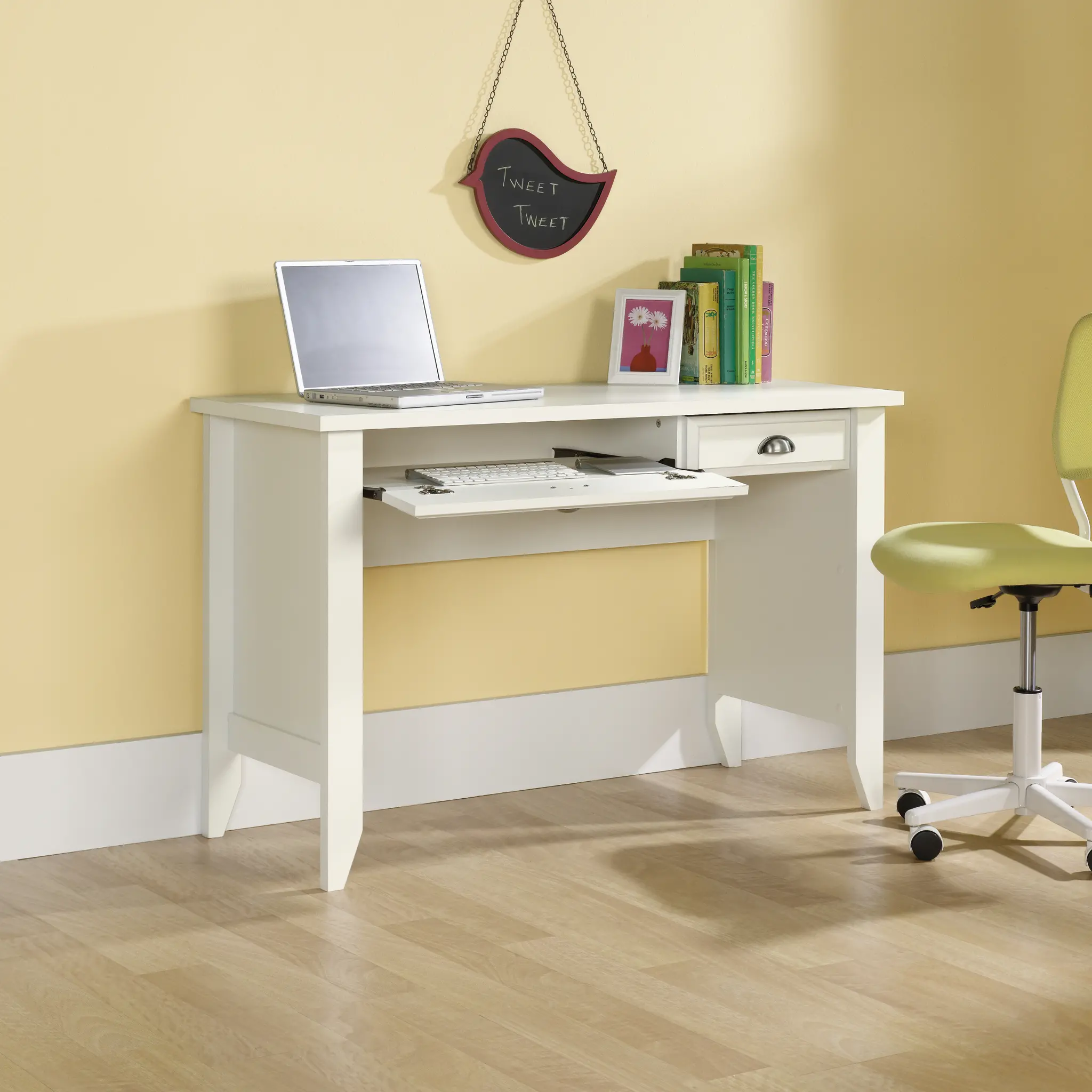 Soft White Computer Desk - Shoal Creek-2