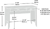 Soft White Computer Desk - Shoal Creek-3