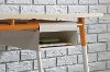 Maple/ White/ Orange Desk - Square 1 -1