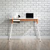 Maple/ White/ Orange Desk - Square 1 -2
