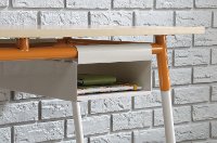 Maple/ White/ Orange Desk - Square 1