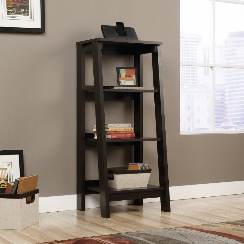 Jamocha 3 Shelf Bookcase Trestle Rc Willey Furniture Store