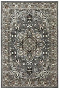 5 x 8 Medium Green, Brown & Taupe Area Rug - Euphoria