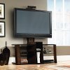 Black/Cherry/Glass TV Stand with Mount - Consol-3