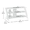 Black/Glass Panel TV Stand - Deco -2