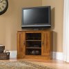 Abbey Oak Corner TV Stand - Harvest Mill