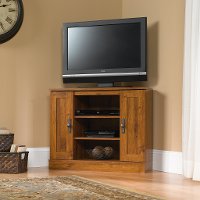 Abbey Oak Corner TV Stand - Harvest Mill