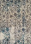 5 x 8 Medium Teal and Gray Area Rug - Modern Grays