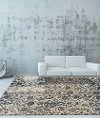 5 x 8 Medium Teal and Gray Area Rug - Modern Grays-4