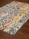 5 x 8 Medium Orange & Gray Area Rug - Modern Grays-2
