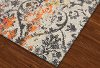 5 x 8 Medium Orange & Grey Area Rug - Modern Greys