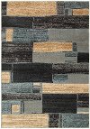 5 x 7 Medium Colorblocked Blue Rug - Adana